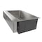 Nantucket Sinks Single Bowl Undermount Stainless Steel Kitchen Sink with 7In. Apron Front EZApron33 - alternate 8